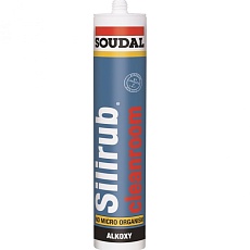 Soudal Герметик силикон. Силируб Клинрум белый (для "чистых комнат") 15*310мл